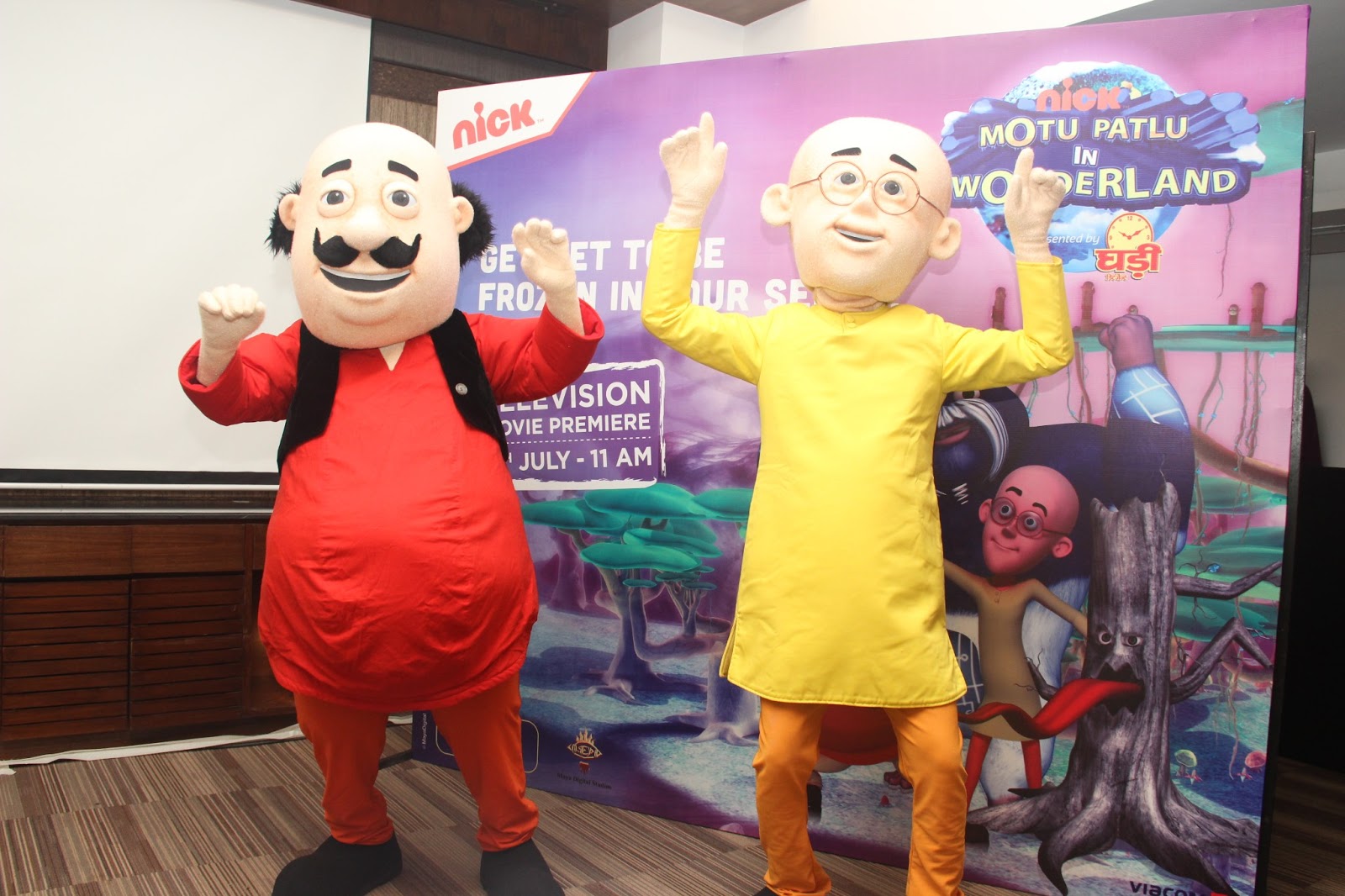 Motu and Patlu at the preview of Motu Patlu in Wonderland on July 3, 2013