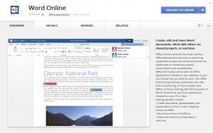 office word online chrome web store screenshot