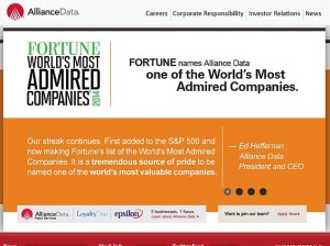 alliance data systems website screenshot