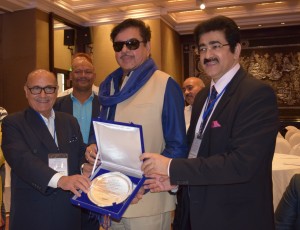 Left Mr Lalit Bhasin, Mr Shartugan Sinha and Mr Sandeep Marwah