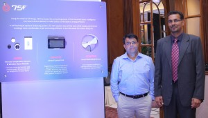 L-R Mr Pankaj Chawla,CTO,75 F and Mr Gaurav Burman,VP and Country President,75 F at the Launch of their Award Winning Dynamic Air Flow BalancingTechnology in India